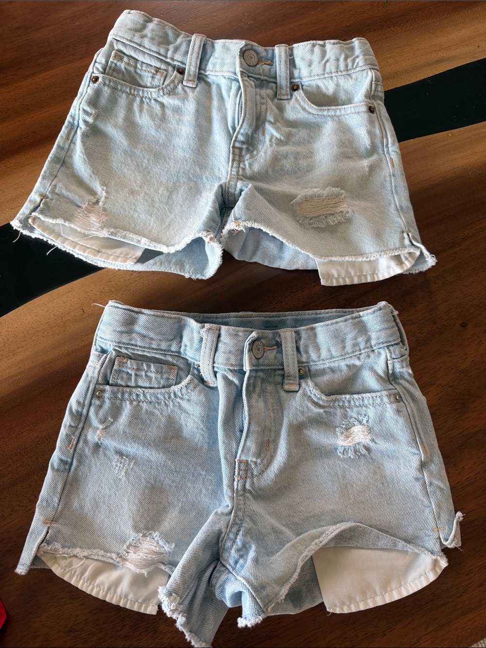Old Navy Light Blue Distressed Denim Shorts for Kids